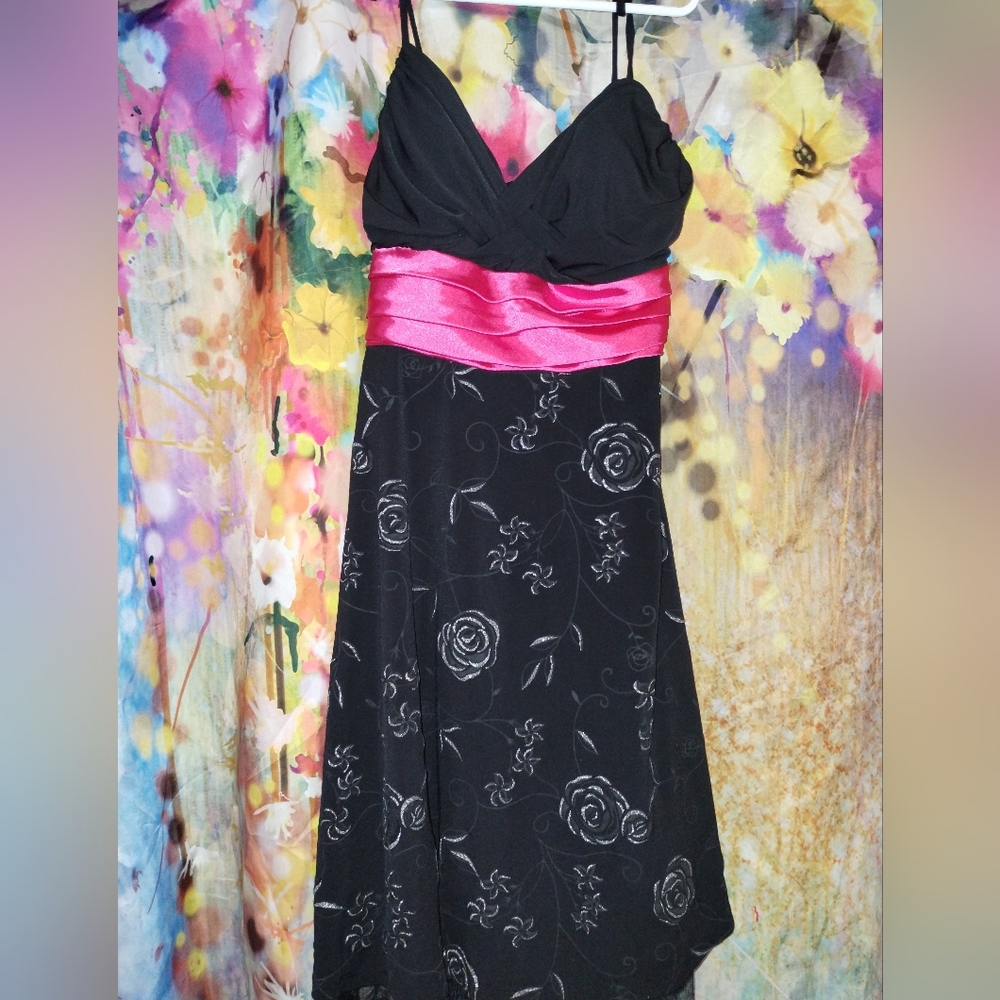 Prom sundress pink and black size medium
